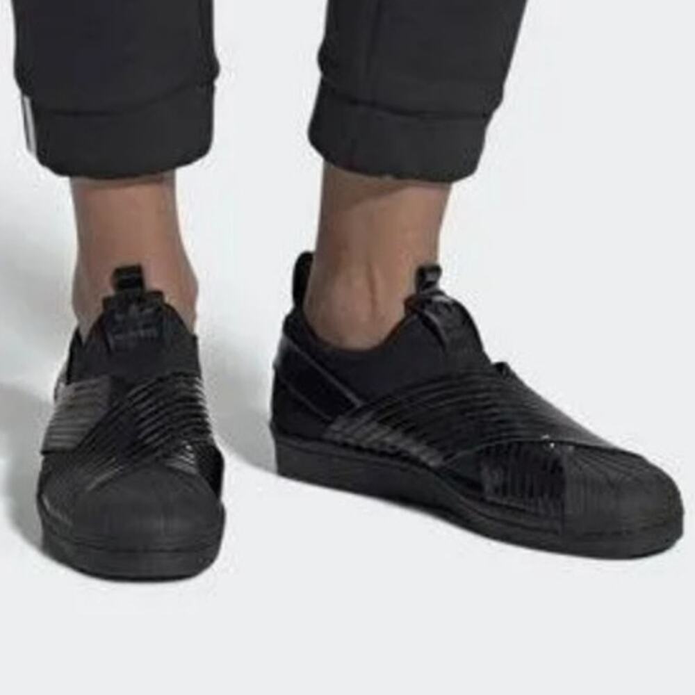 Adidas Superstar Slip On Black on Black Size 9